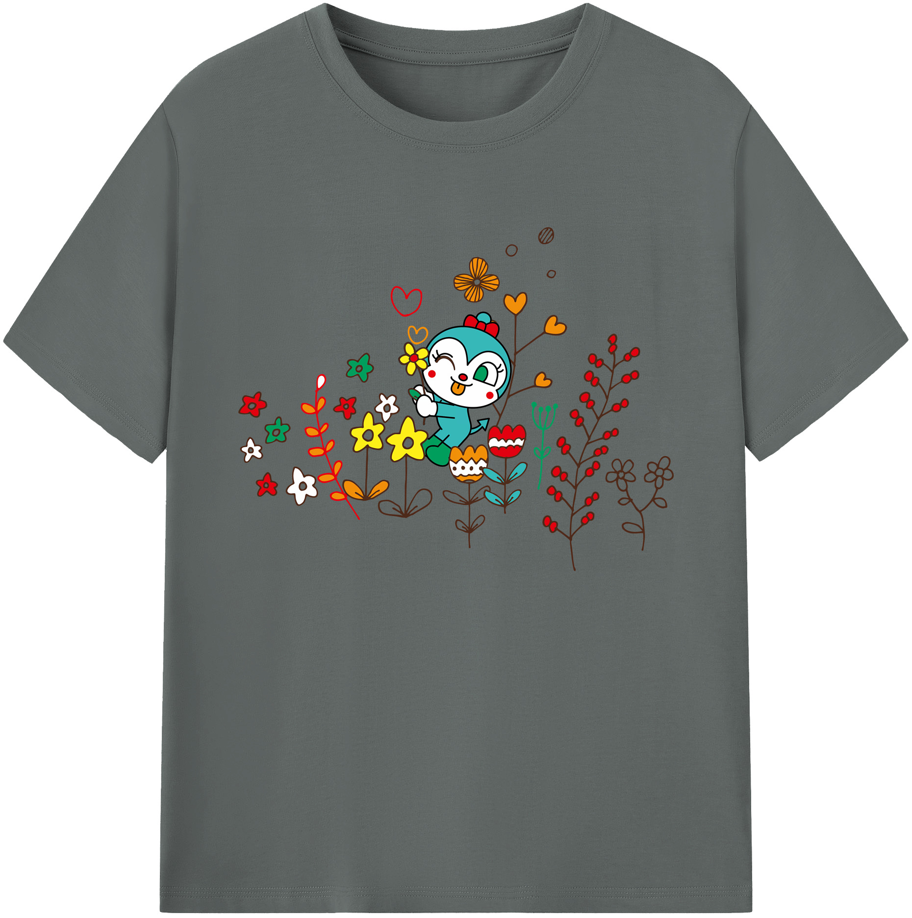 （画像用） アンパンマン Anpanman 綿100％ メンズ半袖Tシャツ｜肌触りやわらか＆通気性